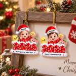 Décoration de Noël en acrylique personnalisée avec effet 3D, représentant un personnage de dessin animé, avec photo, nom, année et texte. Décoration pour sapin de Noël, cadeau de Noël pour la famille et les amis