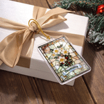 Personalized Vintage Stained Glass Style Birth Flower Acrylic Ornament with Name Tree Decor Christmas Gift for Kids Family Friends 4
