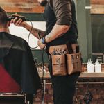 Personalized Multi-Compartment Scissors Comb PU Leather Hairdressing Scissors Waist Bag with Name Daily Use Birthday Gift for Hairstylist Barber