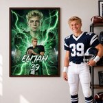 Personalized Lightning Heroes Sports Style Photo Canvas Prints with Name and Number Home Decor Birthday Gift for Football Lovers