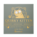 Personalized Limited Edition Cute Cat Quirky Kitten Elastic Rope Stone Bracelet Gift Box Card with Name Birthday Gift for Women Cat Mom
