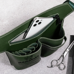Personalized Multi-Compartment Scissors Comb PU Leather Hairdressing Scissors Waist Bag with Name Daily Use Birthday Gift for Hairstylist Barber