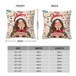 Funda de cojín mullida personalizada con motivo navideño de estilo retro y nombre; decoración para el hogar; regalo de Navidad para familiares y amigos
