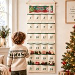 Gepersonaliseerde feestelijke kerstman- en engelen-adventskalender, kerstversieringen, cadeau voor het gezin en kinderen
