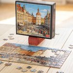 Personalised Cute Cat Shape Wooden Jigsaw Puzzle Box Lid Holder with Engraved Text Jigsaw Puzzles Tool Game Night Gift for Puzzle Lovers
