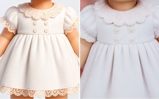 AI lace effect compared with the actual solid-color resin result