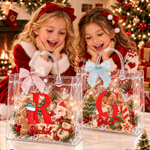 Sacchetto regalo trasparente personalizzato con iniziale e nome 