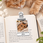 Personalised Pet Photo Paw Design Magnetic Bookmark Clip with Title and Text Birthday Book Club Gift for Bookworms Pet Lovers 5
