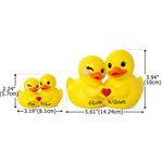 Personalised 3D Printed Couple Cute Yellow Duck Figurine with Name Desk Decor Wedding Anniversary Gift for Couple