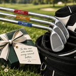 Personalisierte, mehrfarbige, minimalistische Aufkleber zur Kennzeichnung von Golfschlägern mit Informationen gegen Verlust, mit Text – als Geburtstags-, Spieltags- oder Weihnachtsgeschenk für Golfbegeisterte