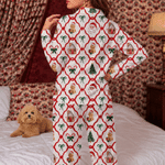 Conjunto de pijama personalizado con retrato de mascota y bastón de caramelo de Papá Noel, con foto incluida: regalo de Navidad para mujeres que tienen mascotas 5
