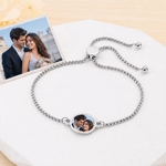 Pulsera ajustable personalizada con foto oculta que se revela con calor y texto grabado regalo de cumpleaños o aniversario para mujeres y hombres 7