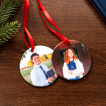 Personalisiertes, minimalistisches Keramik-Ornament im LDS-Missionars-Design mit Namen, Jahr und Text – Weihnachtsgeschenk für Missionare und Mitglieder der Kirche