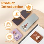Personalised Vintage Birth Flower Book Magnetic PU Leather Bookmark Clip with Name Birthday Book Club Gift for Book Lovers Bookworms 8