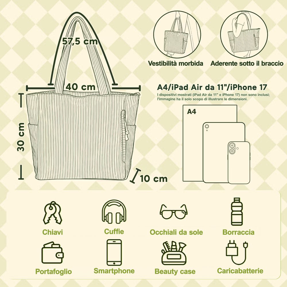 Borsa tote personalizzata, capiente in velluto a coste con lettrice cartoon, fiore di nascita e nome - Regalo di compleanno per amanti di libri 8