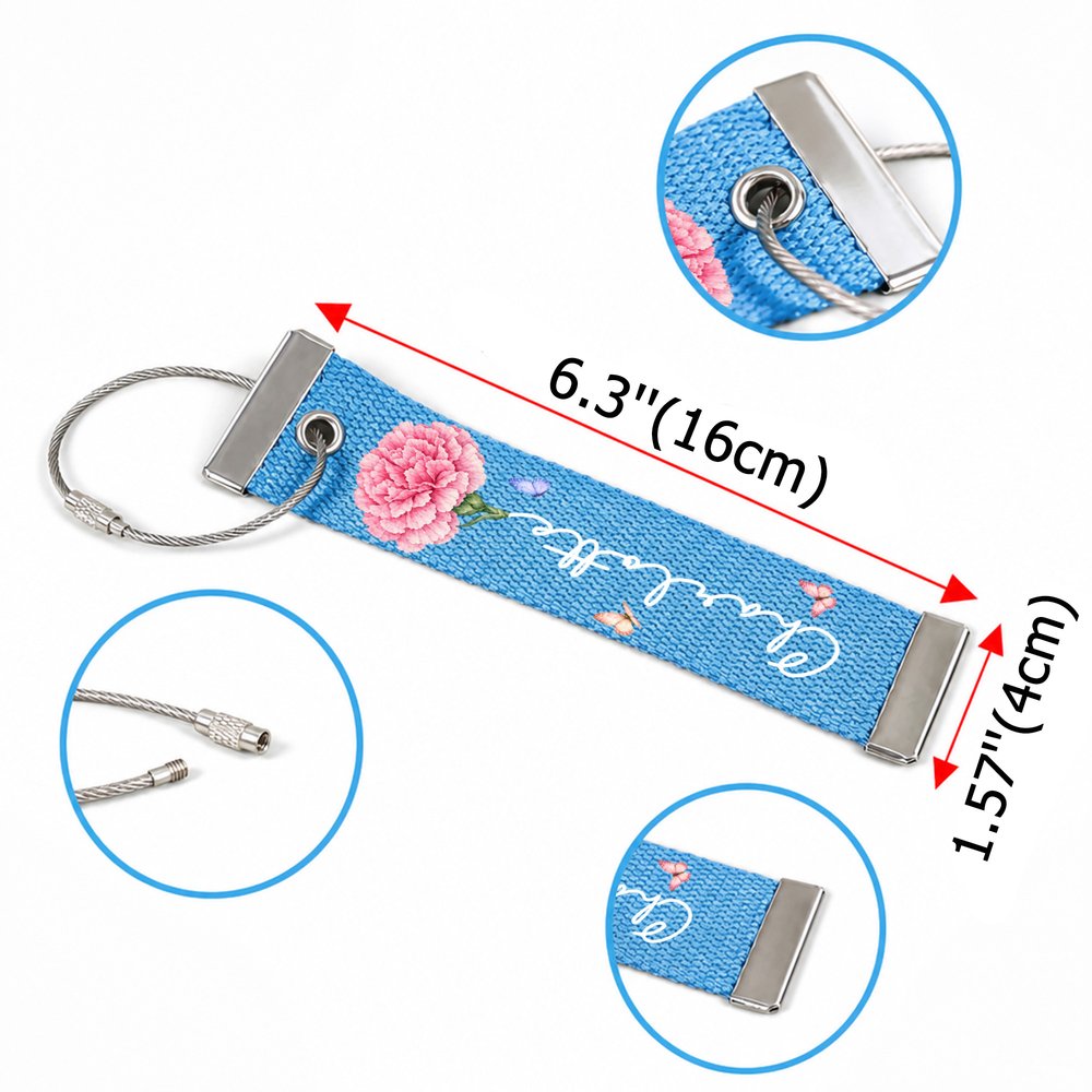 Étiquette à bagages personnalisée « Fleur de naissance et papillon » avec prénom – Idéale pour les voyages, les anniversaires ou les voyages d'affaires – Cadeau pour une amie voyageuse 9
