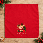Personalised Absorb Water Snowflake Star Cartoon Character 100% Cotton Napkin with Name Christmas Dinner Gift for Kid Family Friend