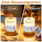 Personalisiertes Geburtsblumen Nachtlicht mit Namen | Kabellos & Dimmbar | Schlafzimmer Deko | Geburtstagsgeschenk für Frauen, Mama & Freundin 4