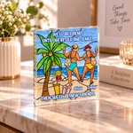 Gepersonaliseerde vierkante acrylplaquette met de tekst ‘We Will Be Friends’ en namen – tafeldecoratie, housewarming- en kerstcadeau voor beste vriendinnen 3
