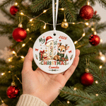 Personalised Cute Reindeer My 1st Christmas Design Ceramic Ornament with Name and Year Christmas Tree Decor Christmas Gift for Newborns
