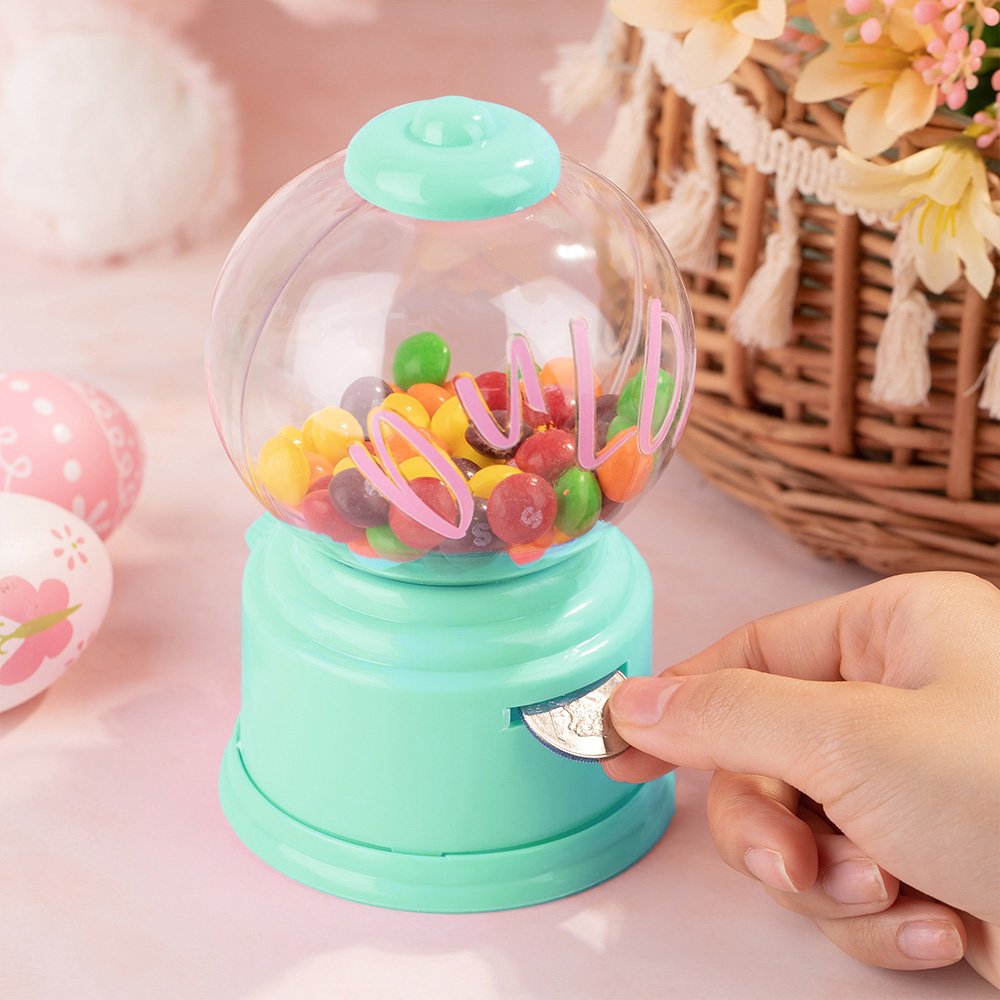 Personalisierter Mini-Süßigkeitenautomat Manueller Bonbon Spender mit Namen Ostern Spielzeug Geschenk für Kinder 5
