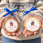 Personalized Cute Baking Pattern Waterproof Stickers Labels with Title and Text Gift Decor Christmas Party Favors for Baking Bread Lover