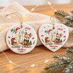 Personalised Cute Reindeer My 1st Christmas Design Ceramic Ornament with Name and Year Christmas Tree Decor Christmas Gift for Newborns