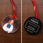 Personalisiertes, minimalistisches Keramik-Ornament im LDS-Missionars-Design mit Namen, Jahr und Text – Weihnachtsgeschenk für Missionare und Mitglieder der Kirche