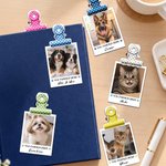 Personalised Pet Photo Paw Design Magnetic Bookmark Clip with Title and Text Birthday Book Club Gift for Bookworms Pet Lovers 2