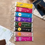 Étiquette à bagages personnalisée « Fleur de naissance et papillon » avec prénom – Idéale pour les voyages, les anniversaires ou les voyages d'affaires – Cadeau pour une amie voyageuse 3