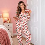Conjunto de pijama personalizado con retrato de mascota y bastón de caramelo de Papá Noel, con foto incluida: regalo de Navidad para mujeres que tienen mascotas 2