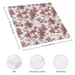 Personalised Retro Style Christmas Theme 100% Cotton Napkin with Name Table Decor Christmas Gift for Family Friend