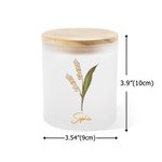 Portavelas personalizado de estilo retro con la flor del mes de nacimiento, vela LED y nombre; decoración de mesa, regalo de cumpleaños o Navidad para amigos, familiares y parejas 7