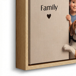 Personalized Stylized 3D Cartoon Art Photo Canvas Prints with Name Home Decor Housewarming Birthday Gift for Family