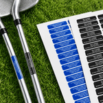 Personalisierte, mehrfarbige, minimalistische Aufkleber zur Kennzeichnung von Golfschlägern mit Informationen gegen Verlust, mit Text – als Geburtstags-, Spieltags- oder Weihnachtsgeschenk für Golfbegeisterte