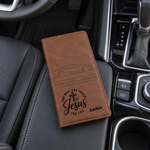 Personalised Jesus The Way The Truth The Life Cross PU Leather Car Registration Holder with Name New Car Religious Gift for Christian Car Owner 7
