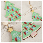 Décoration de Noël en bois en forme d'ampoule personnalisée, avec le titre et le nom de famille de l'enseignant, les noms des élèves, le niveau et l'année. Cadeau de Noël pour les enseignants
