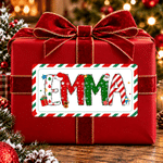 Personalised Cute Christmas Letter Waterproof Stickers with Name Gift Decor Christmas Gift for Kids Friends