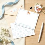 Carte de vœux personnalisée avec photo de votre animal de compagnie peinte à l'aquarelle et empreinte de patte, accompagnée d'autocollants pour le nom et l'adresse. Lot de 20. Cadeau d'anniversaire ou de fête pour les amis et la famille.