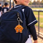 Personalised Cute Ball Dumpling Acrylic Keyring with Name and Number Game Day Christmas Birthday Gift for Sports Lovers