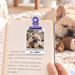 Personalised Pet Photo Paw Design Magnetic Bookmark Clip with Title and Text Birthday Book Club Gift for Bookworms Pet Lovers 3