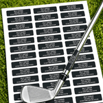 Personalisierte, mehrfarbige, minimalistische Aufkleber zur Kennzeichnung von Golfschlägern mit Informationen gegen Verlust, mit Text – als Geburtstags-, Spieltags- oder Weihnachtsgeschenk für Golfbegeisterte