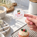 Personalized Cute Baking Pattern Waterproof Stickers Labels with Title and Text Gift Decor Christmas Party Favors for Baking Bread Lover