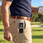 Personalized Golf Swing Pattern PU Leather Golf Tee Holder Bag Tag with Name and 5 Pcs Bamboo Tees Game Day Birthday Gift for Golf Lovers 5
