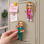 Personalised Cartoon Character The Year I Become a Nurse Acrylic Ornament with Name and Year Christmas Nurse Graduation Gift for Healthcare Workers 6