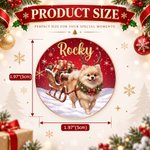 Personalized Christmas Cartoon Pet Photo Waterproof Stickers with Name Festival Party Christmas Gift for Pet Owner Lover