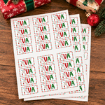 Personalised Cute Christmas Letter Waterproof Stickers with Name Gift Decor Christmas Gift for Kids Friends