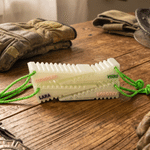 Cale de porte personnalisée sur le thème des pompiers, phosphorescente, avec prénom et boucle réfléchissante en paracorde – Cadeau de Noël ou d'usage quotidien pour un pompier 2