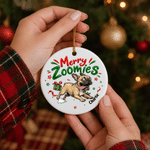 Personalised Merry Woofmas Cartoon Pet Photo Ceramic Ornament with Name Tree Decor Christmas Gift for Pet Owner Lover 6