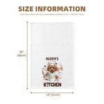 Personalised Watercolor Pet Portrait Kitchen Baking Theme Tea Towel with Name Daily Use Christmas Baking Gift for Pet Lover Chef 8